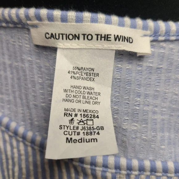 Caution To The Wind Sleeveless Striped Romper Size M - Picture 8 of 8